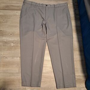 Oak Hill Dress Pants Men's 49x30 Gray Pleated Straight Leg Slacks